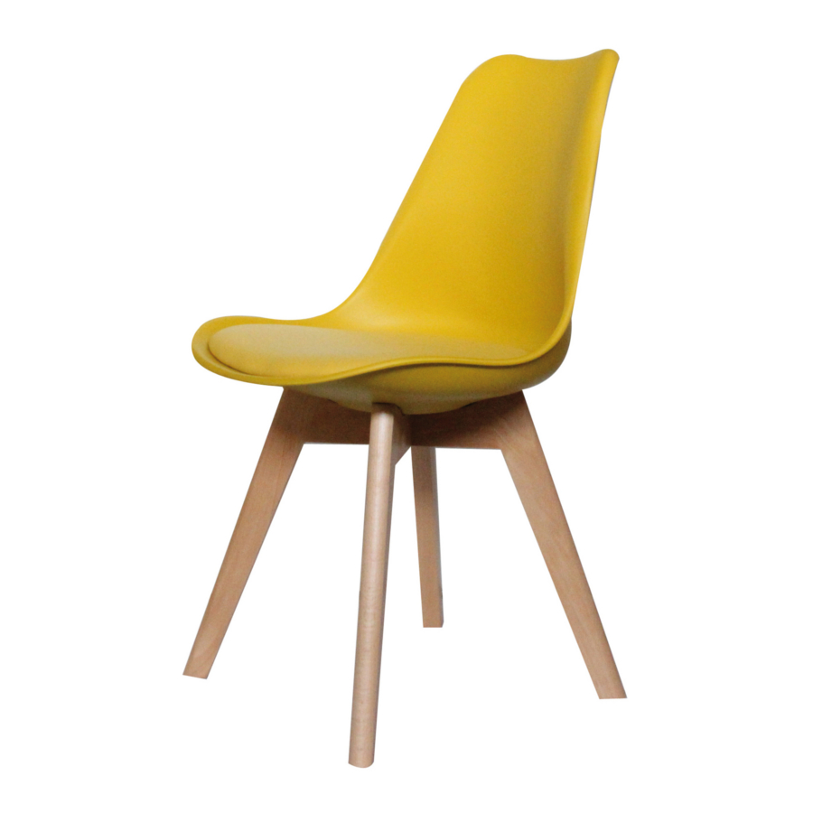 Silla 810 Estilo Eames Mostaza Mobiliari Contract